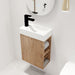Malwee 16" Floating Bathroom Vanity, Wall Mounted Bathroom Vanity with Resin Sink,Soft Close Door and Side Shelf