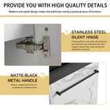 Malwee 20" Floating Bathroom Vanity, Mini Wall Mounted Bathroom Vanity with Resin Sink and Soft Close Door
