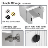 Malwee 24"/28" Floating Bathroom Vanity, Wall Mounted Bathroom Vanity with Ceramic Sink and Soft Close Door