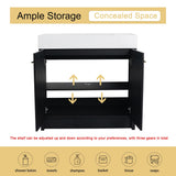 Malwee 24"/30"/36"/48" Bathroom Vanity with Sink, FreeStanding Vanity with Soft Close Doors and adjustable shelf