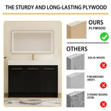 Malwee 24"/30"/36"/48" Bathroom Vanity with Sink, FreeStanding Vanity with Soft Close Doors and adjustable shelf