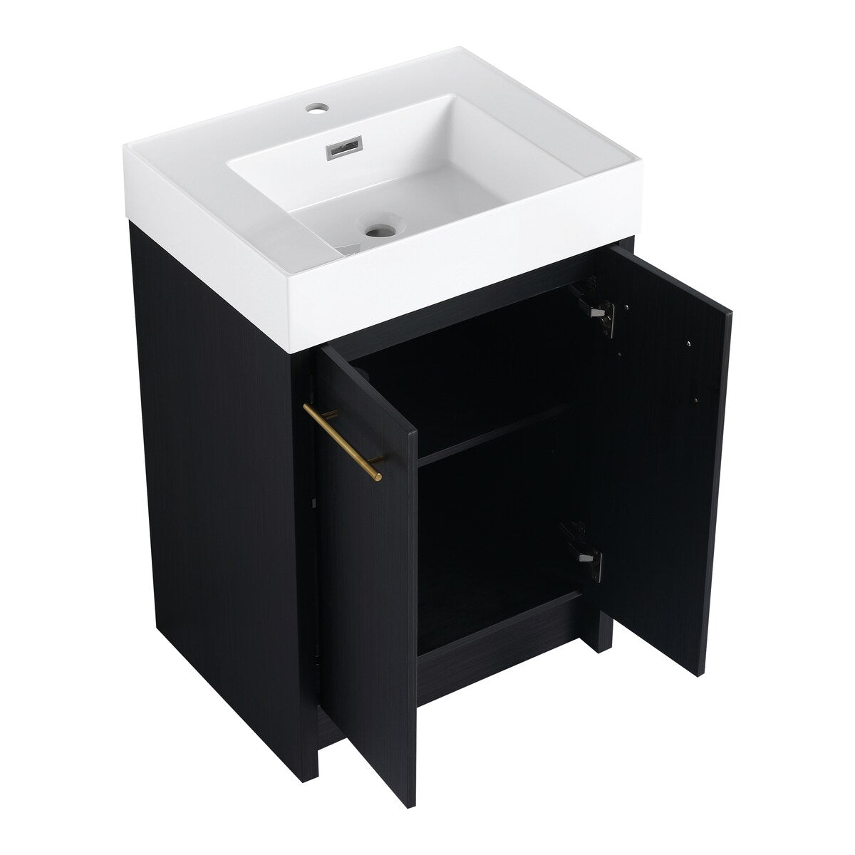 Malwee 24"/30"/36"/48" Bathroom Vanity with Sink, FreeStanding Vanity with Soft Close Doors and adjustable shelf