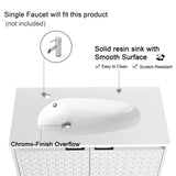 Malwee 24"/30"/36"/48" Floating Bathroom Vanity, Wall Mounted Bathroom Vanity with Resin Top,Soft Close Doors