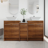 Malwee 24"/36"/48"/60" FreeStanding Bathroom Vanity, Floor Stand Bathroom Vanity with Ceramic Sink,Soft Close Door and Shelf