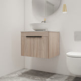 Malwee 24"/30" Floating Bathroom Vanity, Wall Mounted Bathroom Vanity with Ceramic Sink,Soft Close Doors