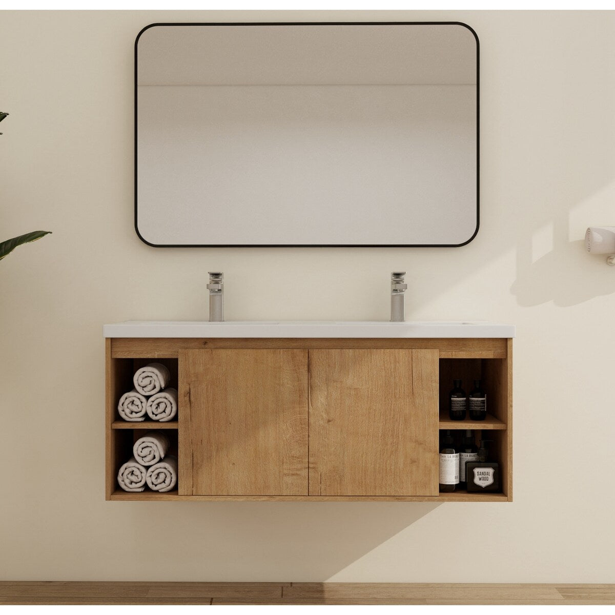 Malwee 48" Floating Bathroom Vanity with Resin Sink