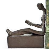 Man & Woman Reading Metal Bookend Set