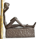 Man & Woman Reading Metal Bookend Set