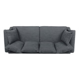 Manbow Fabric Pillowback 3 Seater Sofa with Nailhead Trim by Christopher Knight Home