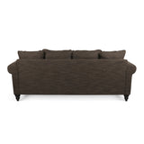 Manbow Fabric Pillowback 3 Seater Sofa with Nailhead Trim by Christopher Knight Home