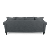 Manbow Fabric Pillowback 3 Seater Sofa with Nailhead Trim by Christopher Knight Home