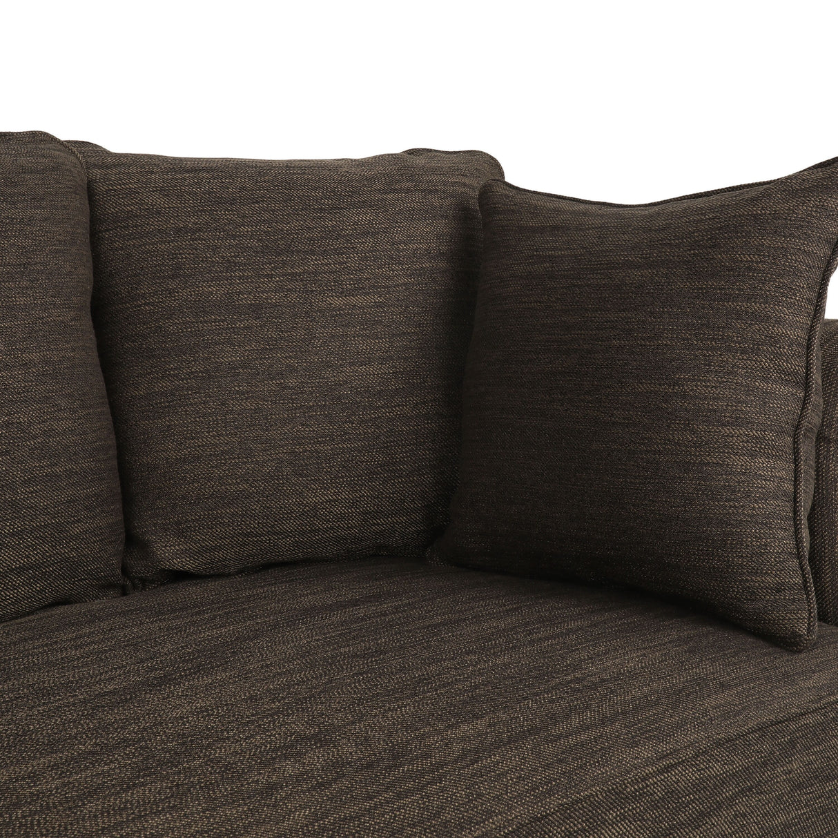 Manbow Fabric Pillowback 3 Seater Sofa with Nailhead Trim by Christopher Knight Home