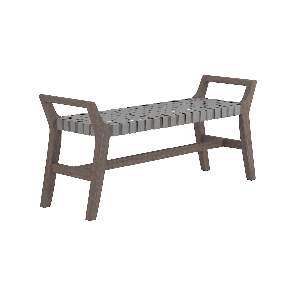 Manchester Grey Woven Upholstered Bench