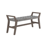Manchester Grey Woven Upholstered Bench