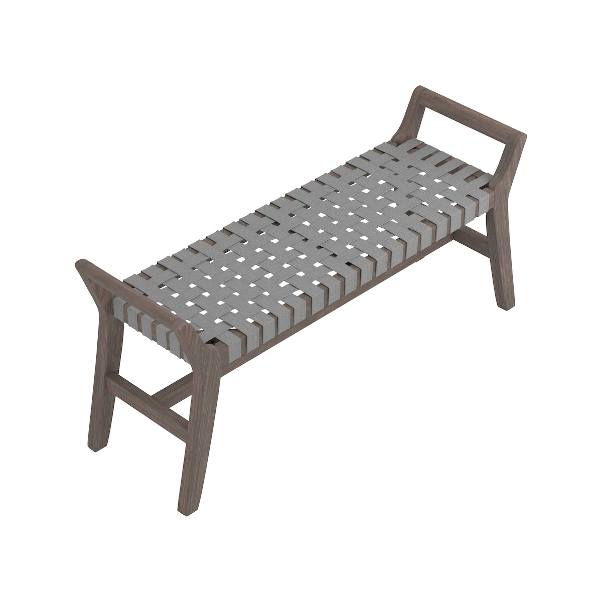 Manchester Grey Woven Upholstered Bench