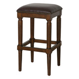 Manchester Solid Wood Square Upholstered Seat Bar Stool