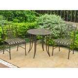 Mandalay 3-Piece Iron Patio Bistro Set