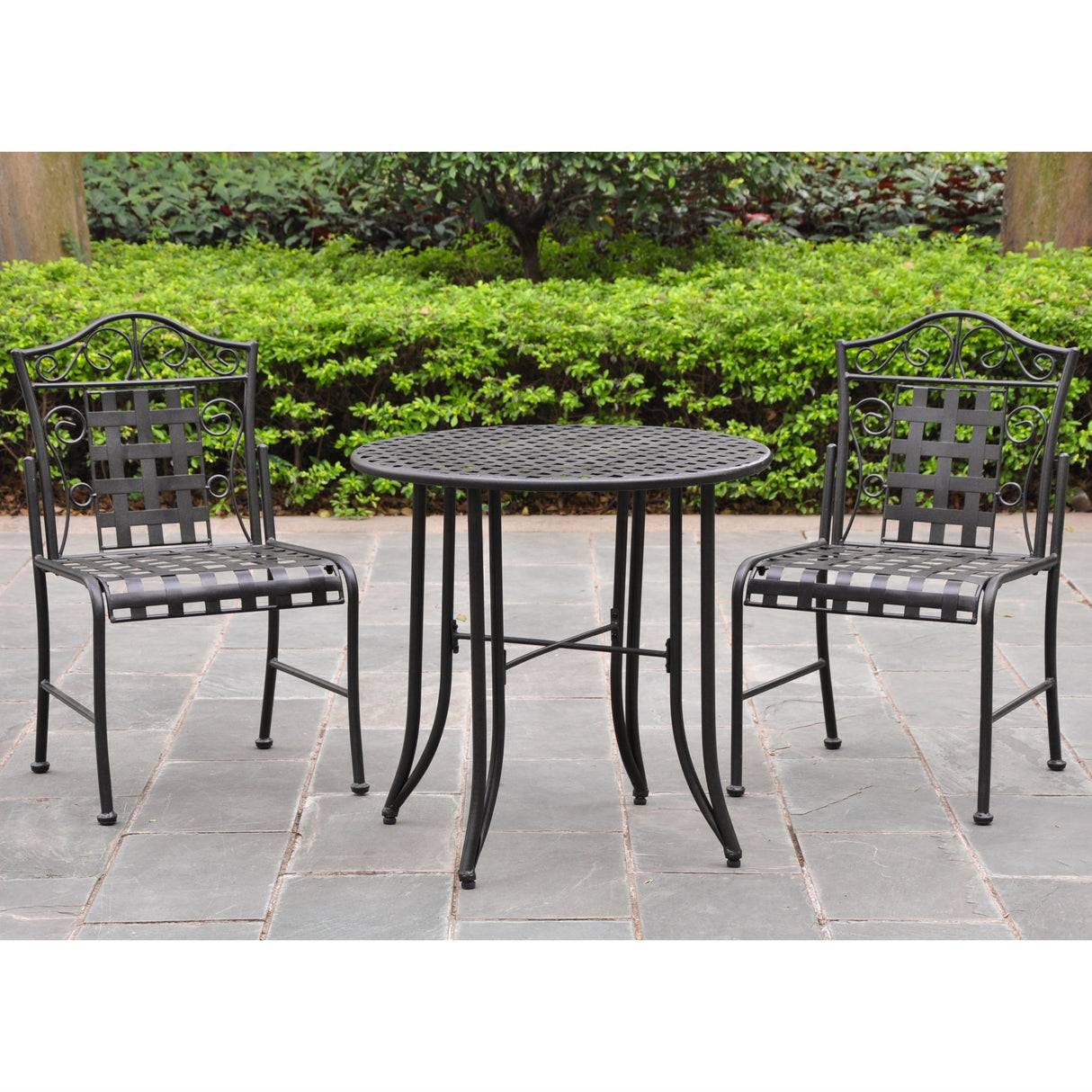 Mandalay 3-Piece Iron Patio Bistro Set