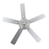 Mandy 52" 3-Light Glam Classic Crystal Dome Shade LED Ceiling Fan With Remote, Chrome by JONATHAN Y