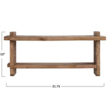 Mango Wood 2-Tier Wall Shelf