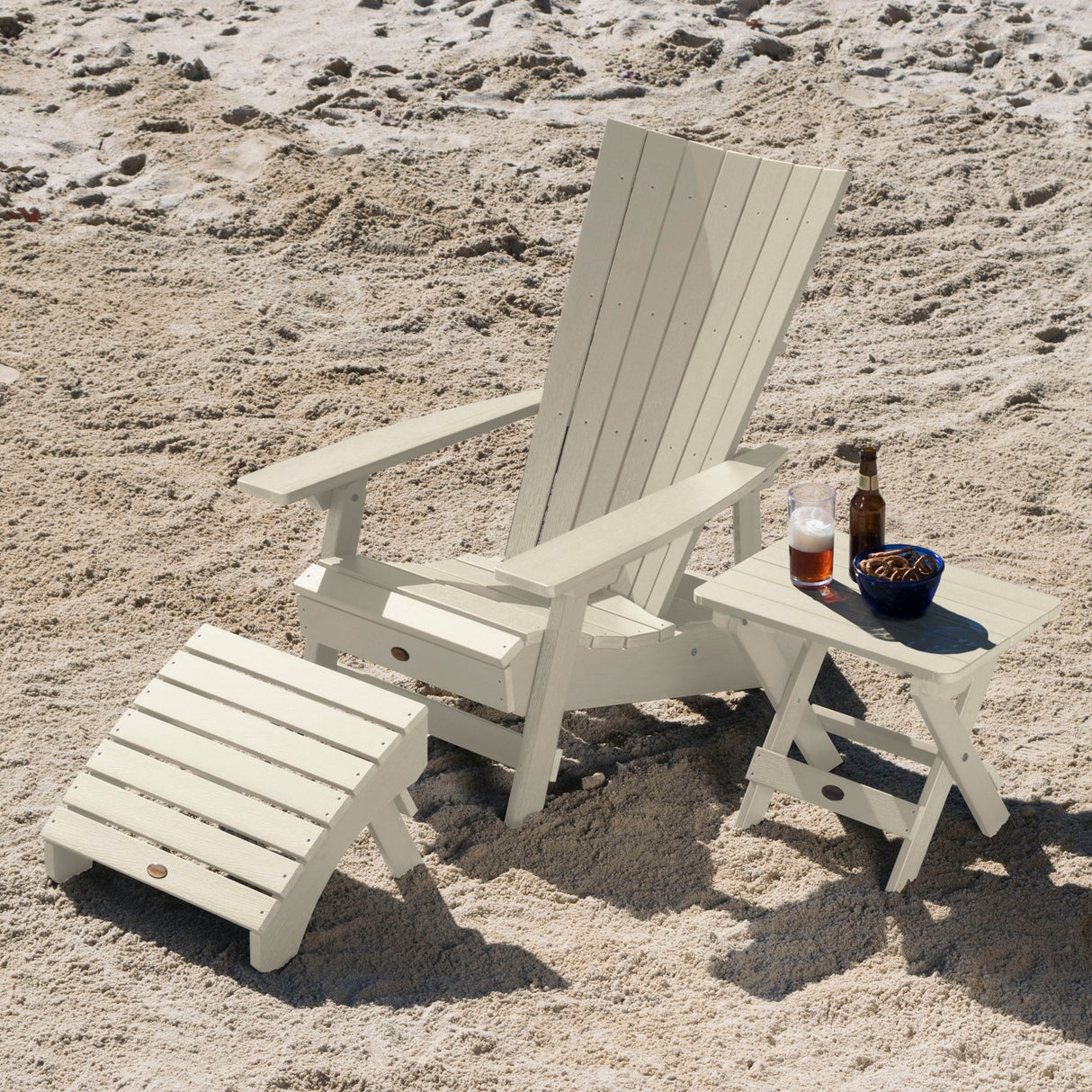 Manhattan Adirondack Chair, Ottoman and Table Set