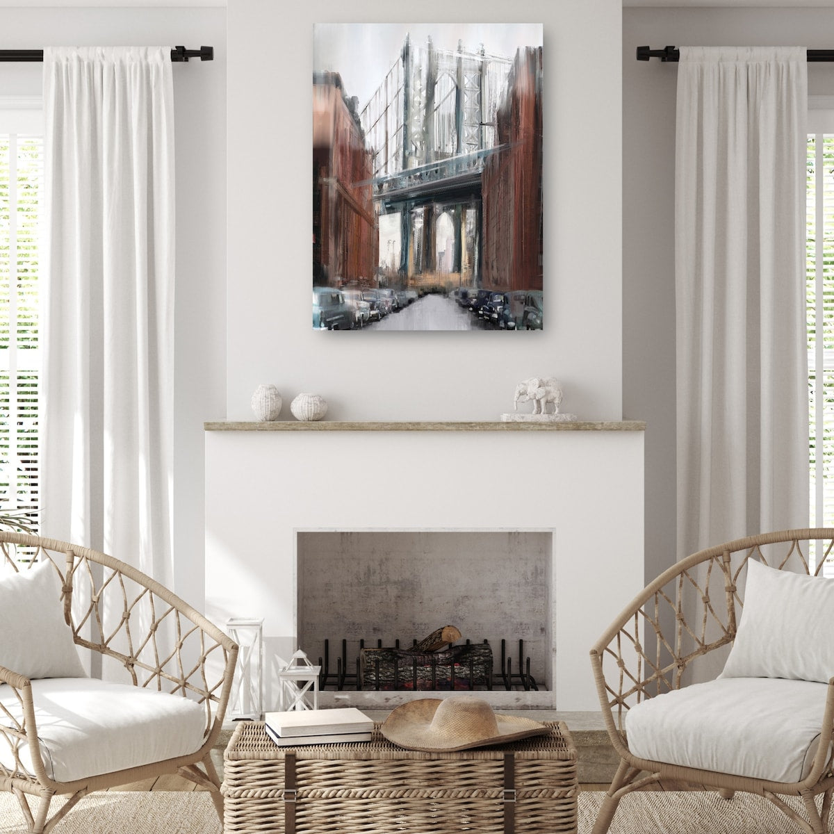 Manhattan Bridge By Studio Arts Canvas Art Print
