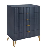 Manhattan Comfort 3-Piece Dumbo Modern 5-Drawer Tall Dresser Nightstand Combo Set