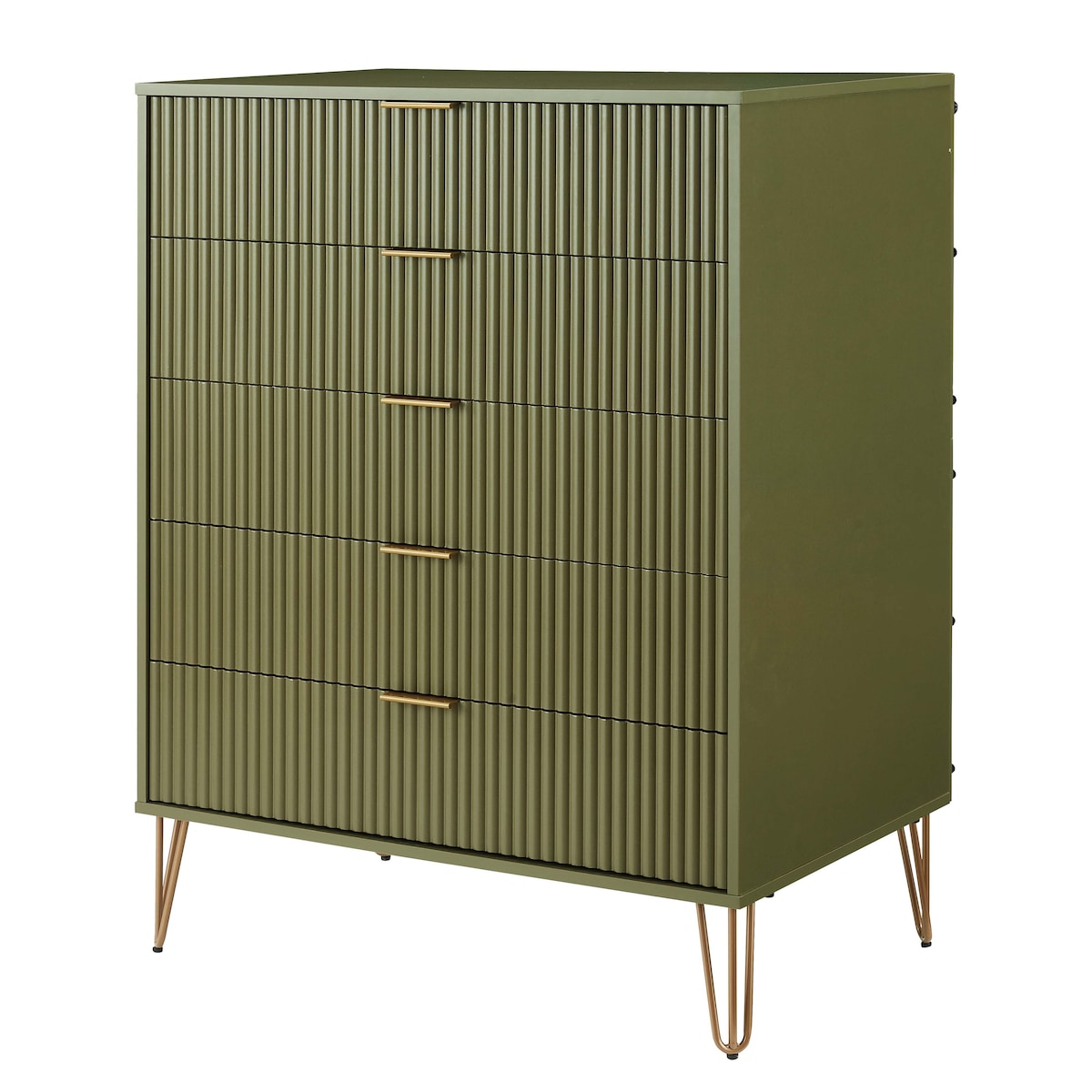 Manhattan Comfort 3-Piece Dumbo Modern 5-Drawer Tall Dresser Nightstand Combo Set