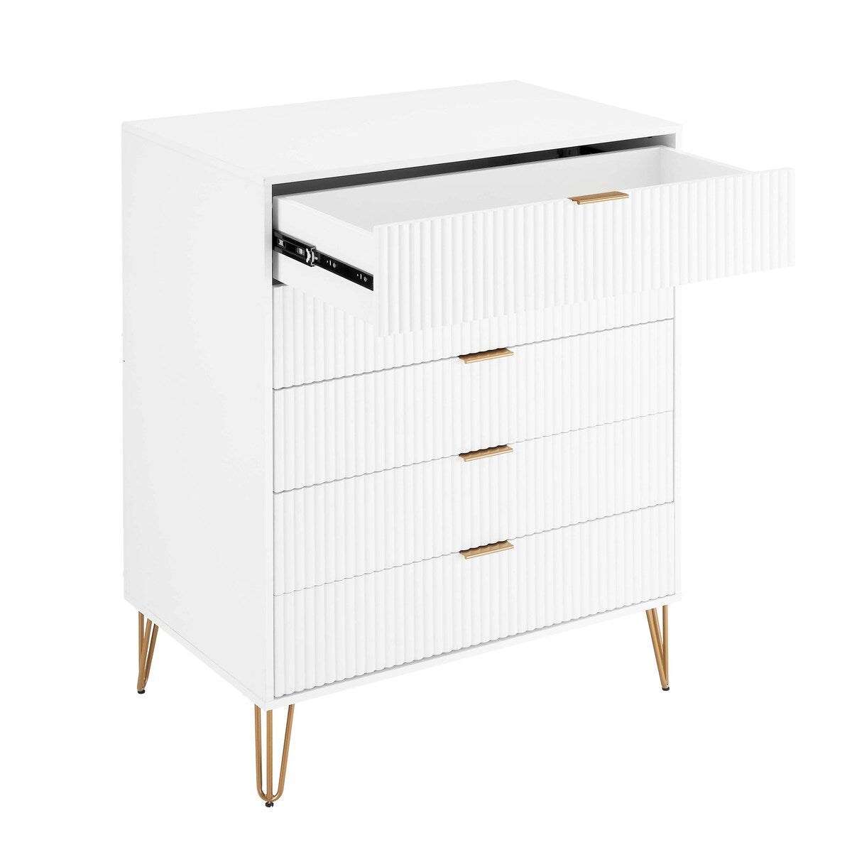 Manhattan Comfort 3-Piece Dumbo Modern 5-Drawer Tall Dresser Nightstand Combo Set