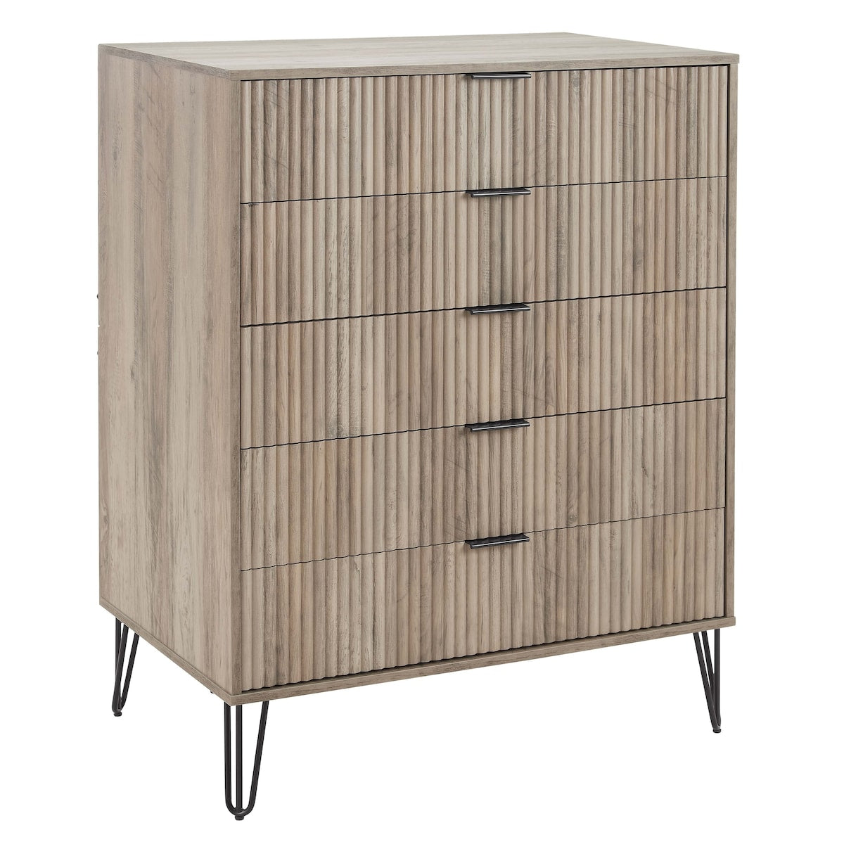 Manhattan Comfort 3-Piece Dumbo Modern 5-Drawer Tall Dresser Nightstand Combo Set