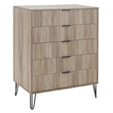 Manhattan Comfort 3-Piece Dumbo Modern 5-Drawer Tall Dresser Nightstand Combo Set