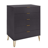 Manhattan Comfort 3-Piece Dumbo Modern 5-Drawer Tall Dresser Nightstand Combo Set