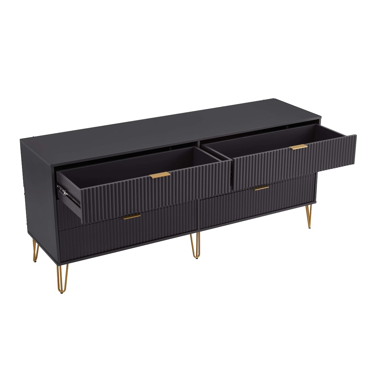 Manhattan Comfort 3-Piece Dumbo Modern 5-Drawer Tall Dresser Nightstand Combo Set