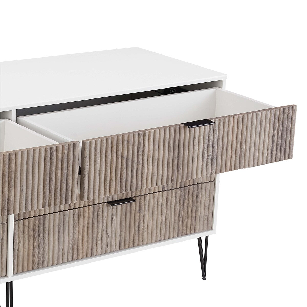 Manhattan Comfort 3-Piece Dumbo Modern 5-Drawer Tall Dresser Nightstand Combo Set