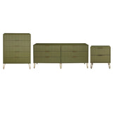 Manhattan Comfort 3-Piece Dumbo Modern 5-Drawer Tall Dresser Nightstand Combo Set