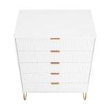 Manhattan Comfort 3-Piece Dumbo Modern 5-Drawer Tall Dresser Nightstand Combo Set