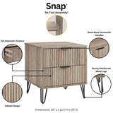 Manhattan Comfort 3-Piece Dumbo Modern 5-Drawer Tall Dresser Nightstand Combo Set