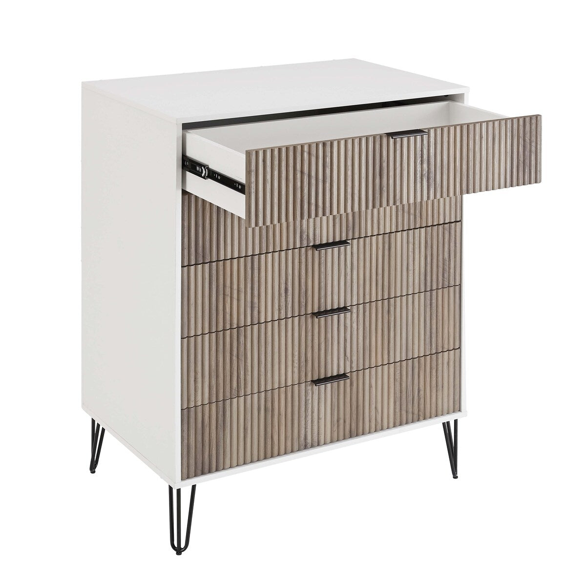 Manhattan Comfort 3-Piece Dumbo Modern 5-Drawer Tall Dresser Nightstand Combo Set