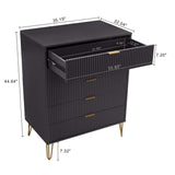 Manhattan Comfort 3-Piece Dumbo Modern 5-Drawer Tall Dresser Nightstand Combo Set