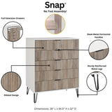 Manhattan Comfort 3-Piece Dumbo Modern 5-Drawer Tall Dresser Nightstand Combo Set