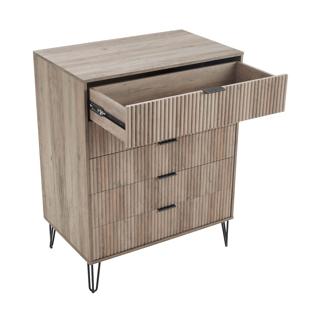 Manhattan Comfort 3-Piece Dumbo Modern 5-Drawer Tall Dresser Nightstand Combo Set
