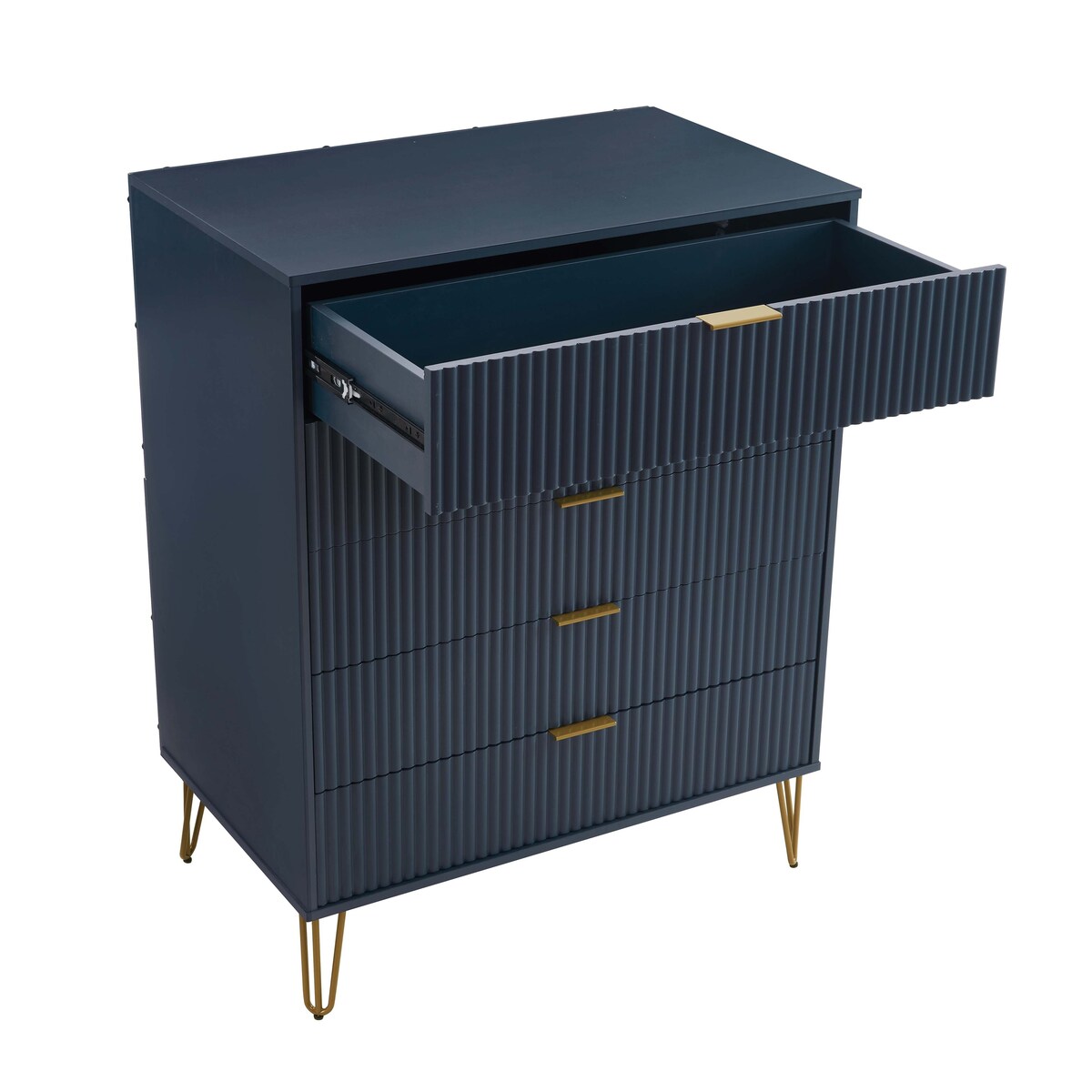 Manhattan Comfort 3-Piece Dumbo Modern 5-Drawer Tall Dresser Nightstand Combo Set