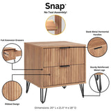 Manhattan Comfort 3-Piece Dumbo Modern 5-Drawer Tall Dresser Nightstand Combo Set