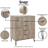 Manhattan Comfort 3-Piece Dumbo Modern 5-Drawer Tall Dresser Nightstand Combo Set