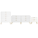 Manhattan Comfort 3-Piece Dumbo Modern 5-Drawer Tall Dresser Nightstand Combo Set