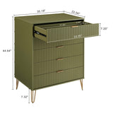 Manhattan Comfort 3-Piece Dumbo Modern 5-Drawer Tall Dresser Nightstand Combo Set