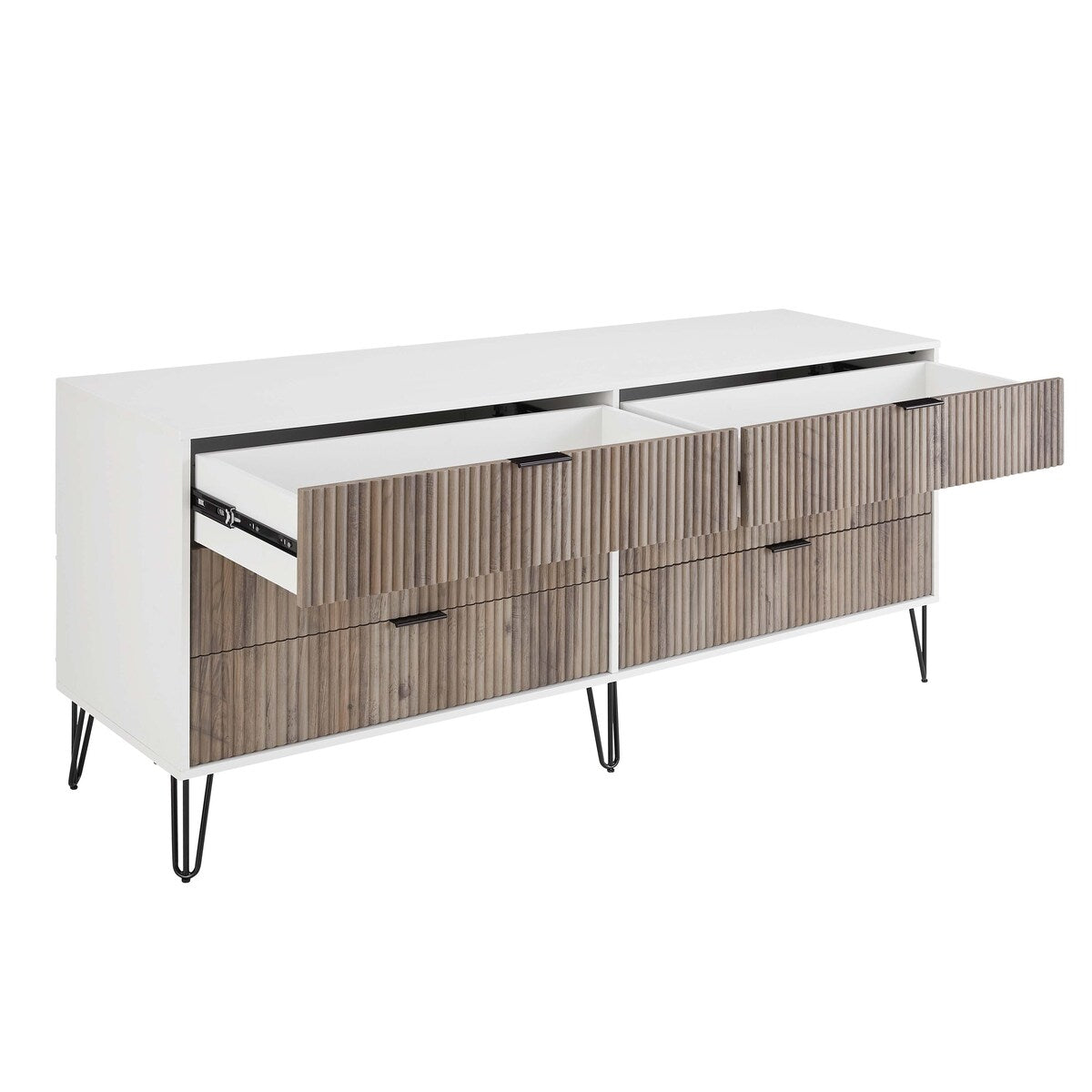 Manhattan Comfort 3-Piece Dumbo Modern 5-Drawer Tall Dresser Nightstand Combo Set