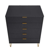 Manhattan Comfort 3-Piece Dumbo Modern 5-Drawer Tall Dresser Nightstand Combo Set