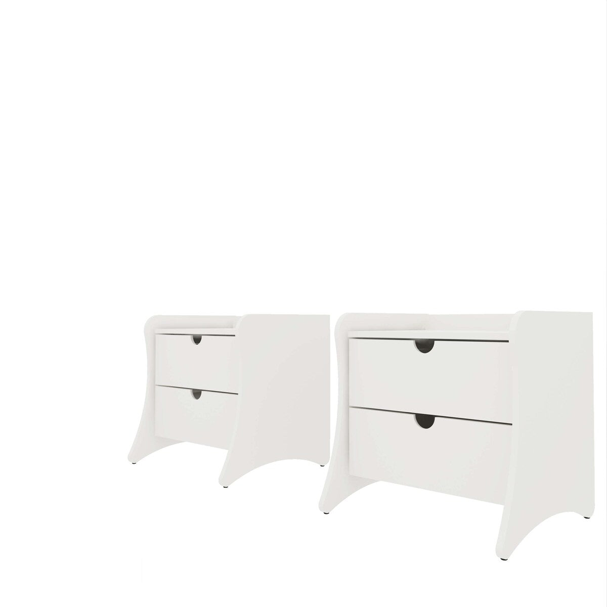 Manhattan Comfort Coney Mid-Century Modern 2-Drawer Nightstand