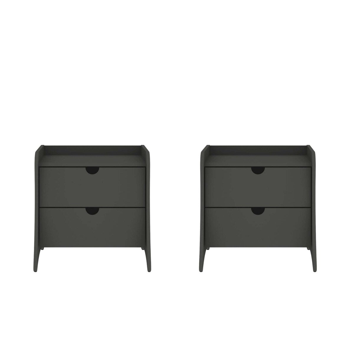 Manhattan Comfort Coney Mid-Century Modern 2-Drawer Nightstand